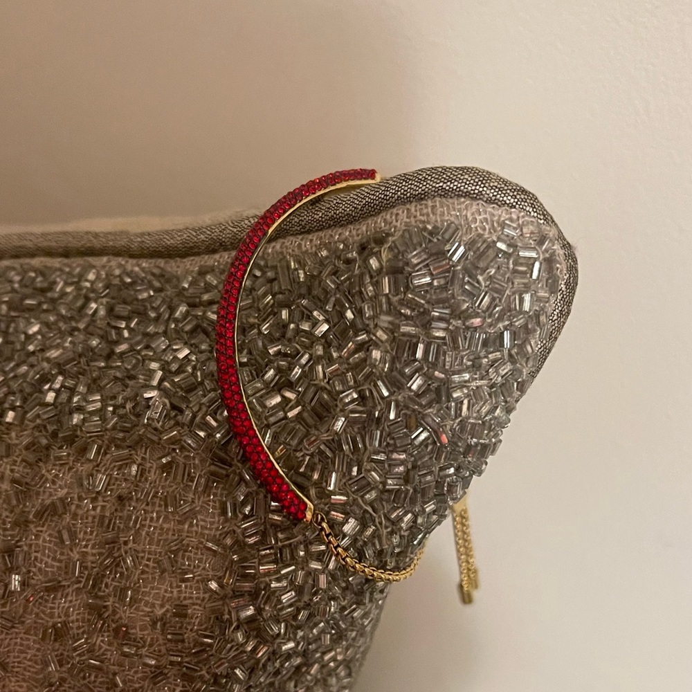 Michael Kors Adjustable Fuchsia Rhinestone Gold and Red Bracelet - Picture 5 of 11